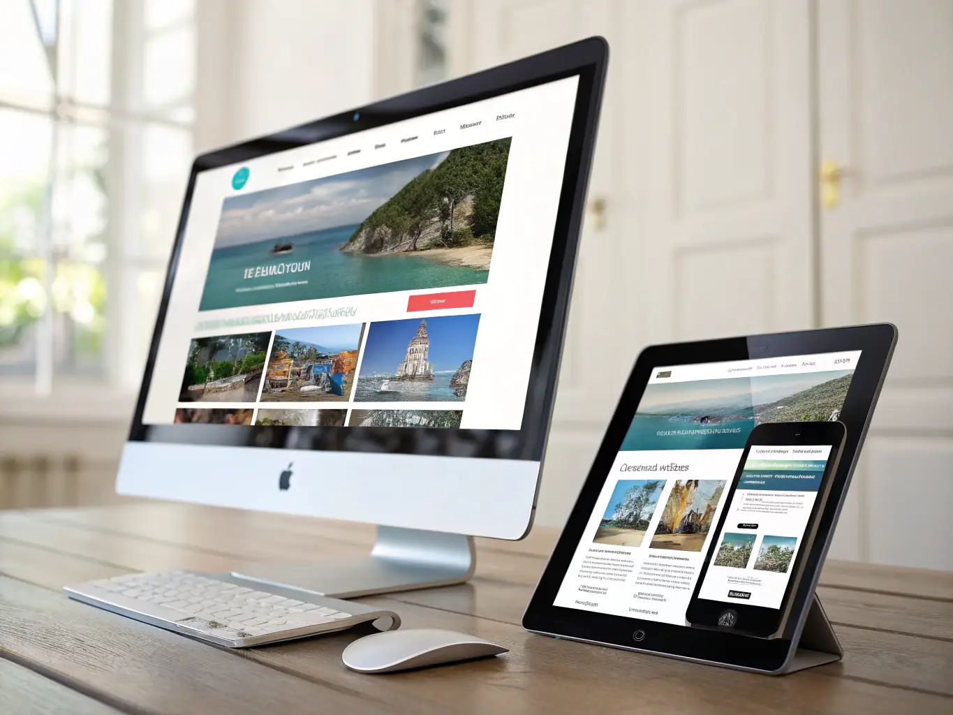 A clean, modern website design showcasing a clear user journey and compelling call-to-actions, illustrating Beta Grove's website architecture service.